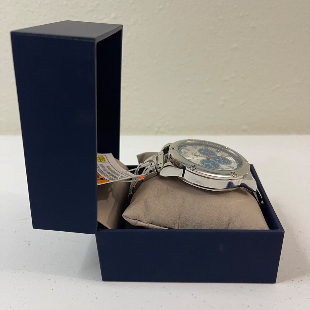 Joseph Abboud Silver-Tone White Dial Mens Watch In Original Box, New - Picture 11 of 13
